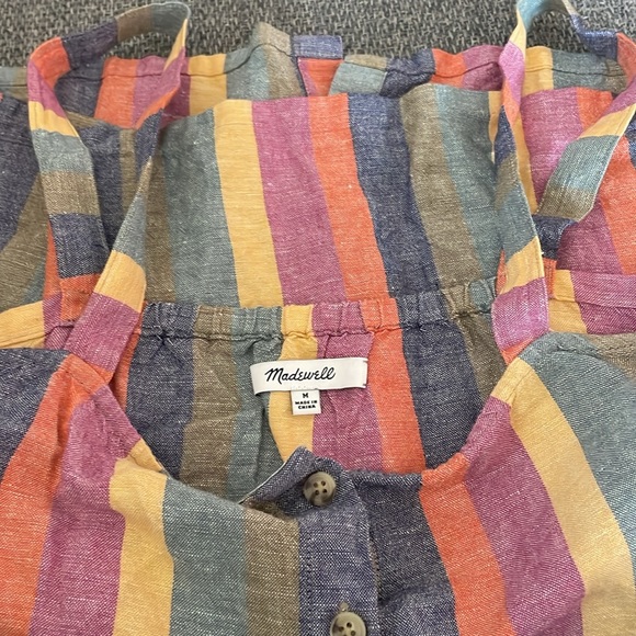 Madewell Rainbow Striped Chambray Tank - Picture 3 of 3